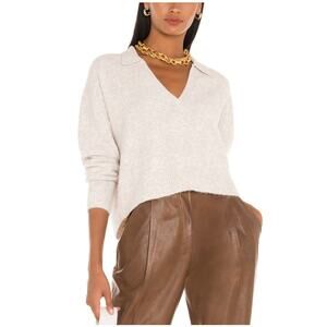 Central Park West 'Robbie' White Fleece Knit Sweater Size XS